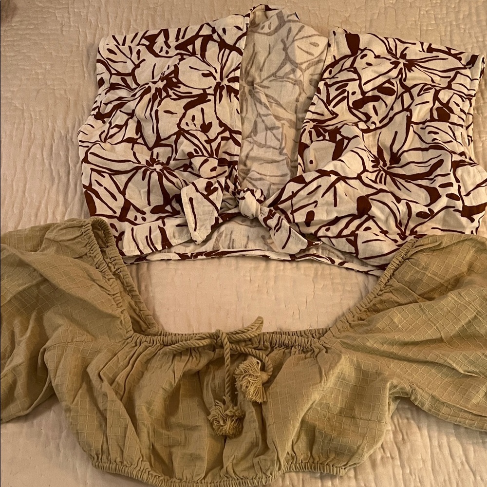 2 Madewell crop tops NWT
